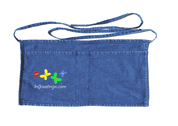 10x18" Washed Denim Pocketed Waist Apron with Full Color DFT Print of Your Artwork/Logo me