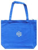 Personalized Monogram/Name Zippered Canvas or Denim Tote  