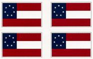 1st Confederate Flag Sticker - sheet of 50