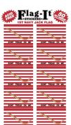 1st Navy Jack Flag Stickers 50 Stickers per package