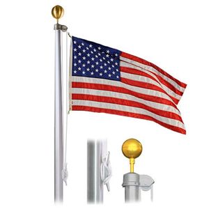Commercial Grade 20' Three Piece Flagpole<br> Flag and Flagpole Made in USA