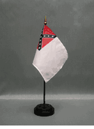 2nd Confederate Desk Flag Miniature   4"x6" 