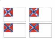 2nd Confederate Flag Stickers - 50 per sheet