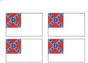 2nd Confederate Flag Stickers - 50 per sheet