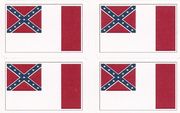3rd Confederate Flag Sticker - sheet of 50