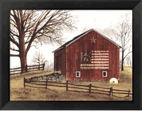 Flag Barn - Framed Print