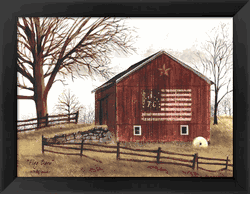 Flag Barn - Framed Print