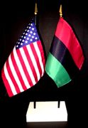 African American and US Flag Desk Set 