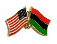 African - American Lapel Pin - Double