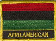 Afro American Flag Patch with Name