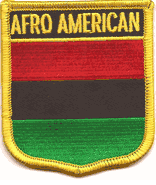 Afro American Flag Shield Patch