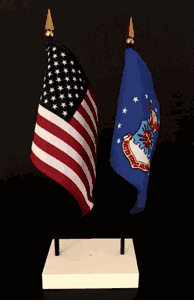 Air Force and US Flag Desk Set