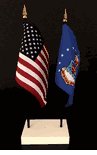 Air Force and US Flag Desk Set