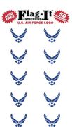 Air Force Flag Stickers 50 Stickers per package