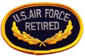 Air Force Retired Oval Patch