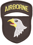 Airborne Patch - Black with Eagle