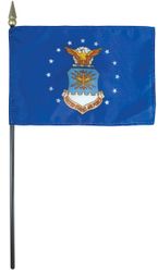 US Air Force 4x6" Deluxe Mini Stick Flag