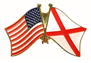 Alabama Flag Lapel Pin - Double