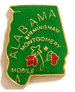 Alabama Map Lapel Pin