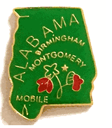 Alabama Map Lapel Pin