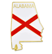 Alabama Map Lapel Pin - Updated Version