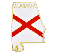 Alabama Map Lapel Pin - Updated Version