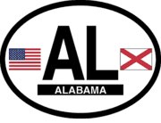 Alabama Flag It Oval Decal