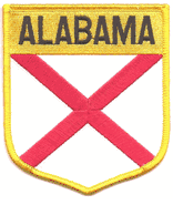 Alabama State Flag Shield Patch