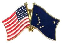 Alaska Flag Lapel Pin - Double