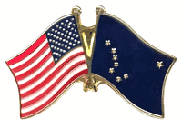 Alaska Flag Lapel Pin - Double