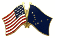 Alaska Flag Lapel Pin - Double