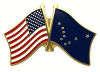 Alaska Flag Lapel Pin - Double