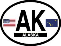 Alaska Flag It Oval Decal