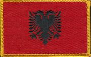 Albania Flag Patch - Rectangle