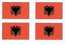 Albania Flag Stickers - Sheet of 50