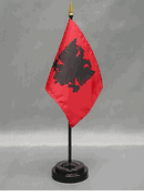 Albania Miniature Desk Flag