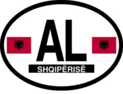 Albania Flag It Oval Decal