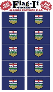 Alberta Flag Stickers 50 Stickers per package