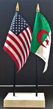 Algeria and US Flag Desk Set
