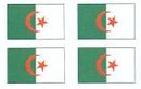 Algeria Flag Stickers - Sheet of 50