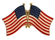 American Flag Double Lapel Pin
