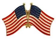 American Flag Double Lapel Pin