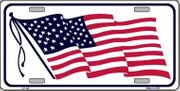 American Flag License Plate