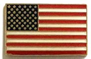 American Flag Rectangle Lapel Pin
