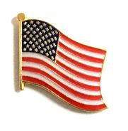 American Flag Wavy Lapel Pin