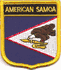Set Of American Samoa Flag In Shield Shape Stock Illustration