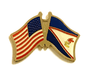 American Samoa Lapel Pins - Double