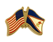 American Samoa Lapel Pins - Double