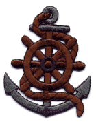 Anchor with Ship Wheel Patch