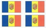 Andorra Flag Stickers - Sheet of 50